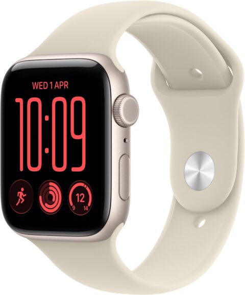 Apple Watch SE 3 Cellular 40mm Hvězdně bílý hliník with pískovým sportovním řemínkem - S/M
